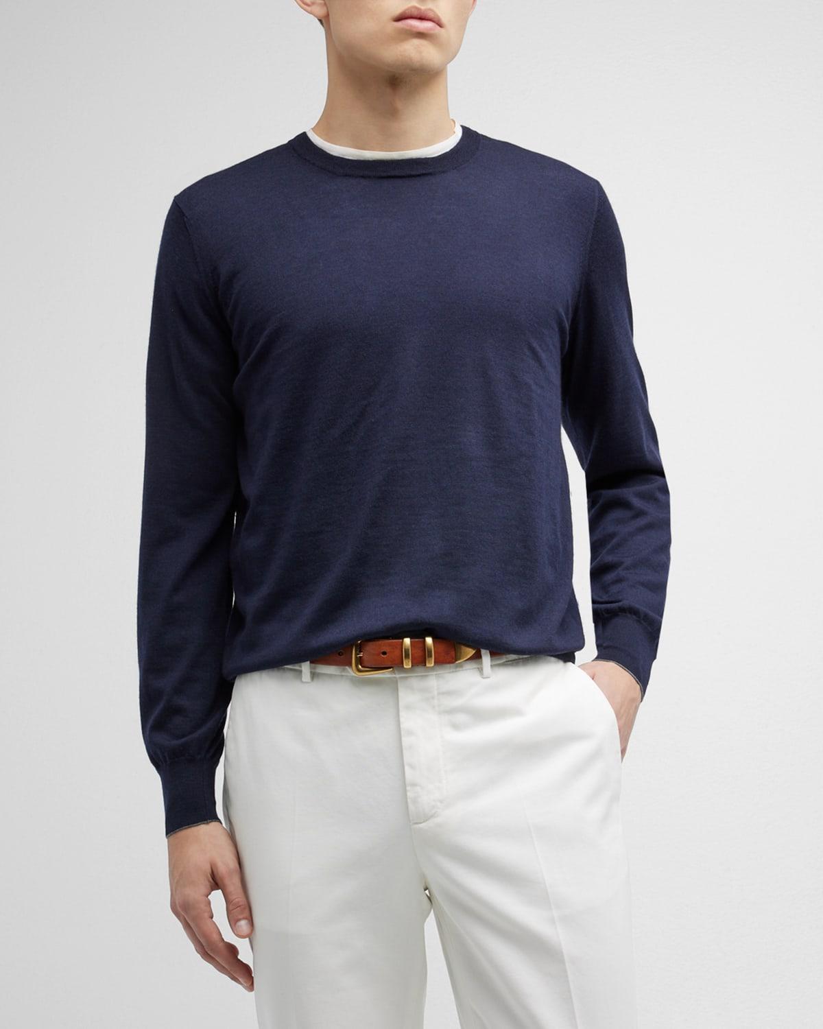 Mens Wool-Cashmere Crew Sweater Product Image