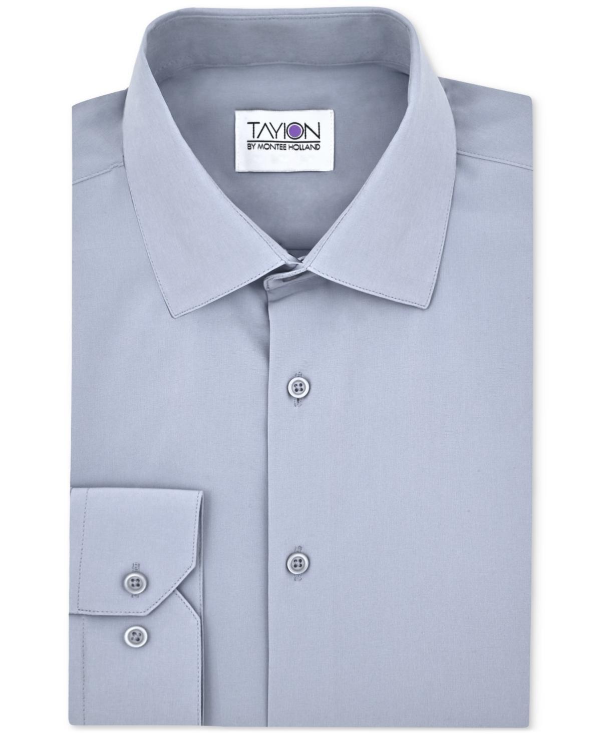 Tayion Collection Mens Solid Dress Shirt Product Image