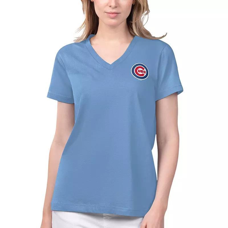 Womens Margaritaville Blue Boston Red Sox Game Time V-Neck T-Shirt Product Image