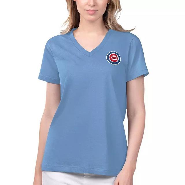 Womens Margaritaville Los Angeles Dodgers Game Time V-Neck T-Shirt Product Image