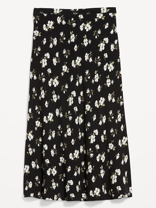 Crepe A-Line Midi Skirt Product Image