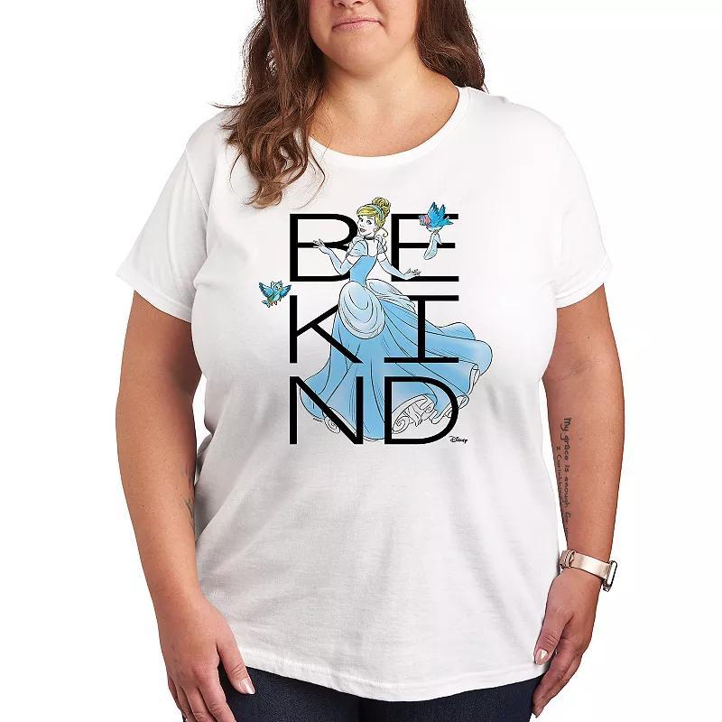 Disney Princess Cinderella Plus Be Kind Graphic Tee, Womens Product Image