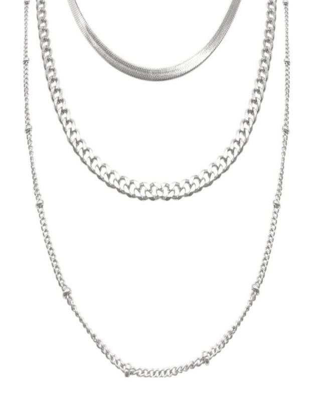 Adornia Layered Chain Necklace in Silver at Nordstrom Rack Product Image