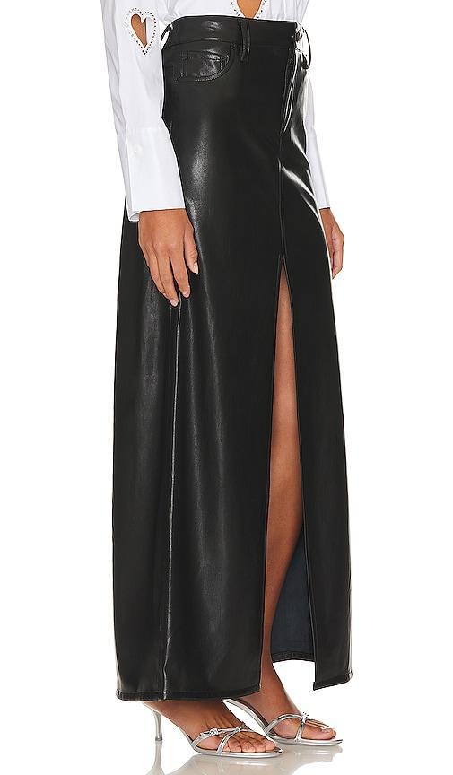 Rye Vegan Leather Front-Slit Maxi Skirt Product Image