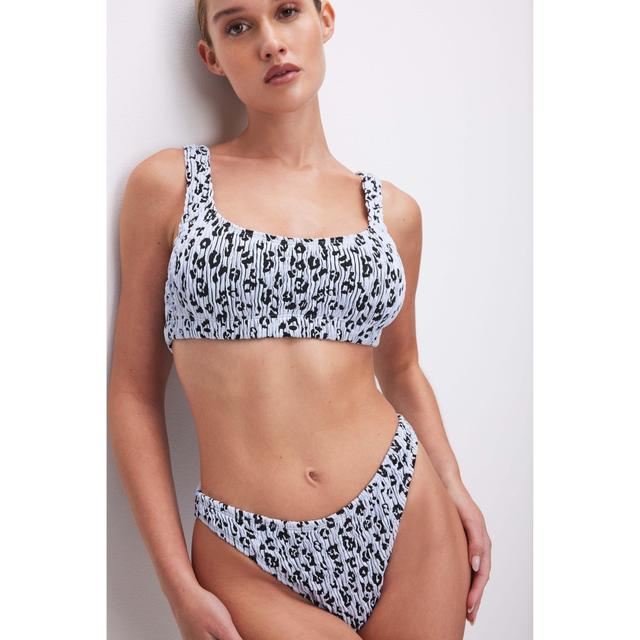 Womens Always Fits Scoop Bikini Top | Glass Leopard Size 2XL/3XL | Good American by Khlo Kardashian Product Image