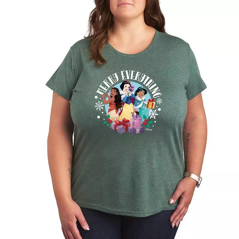 Disney Princess Plus Merry Everything Graphic Tee, Womens Product Image