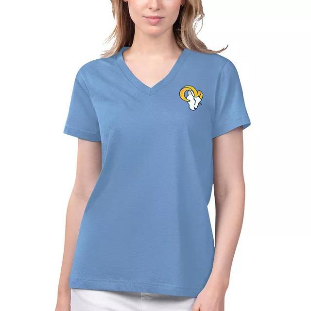 Womens Margaritaville Los Angeles Rams Game Time V-Neck T-Shirt Product Image