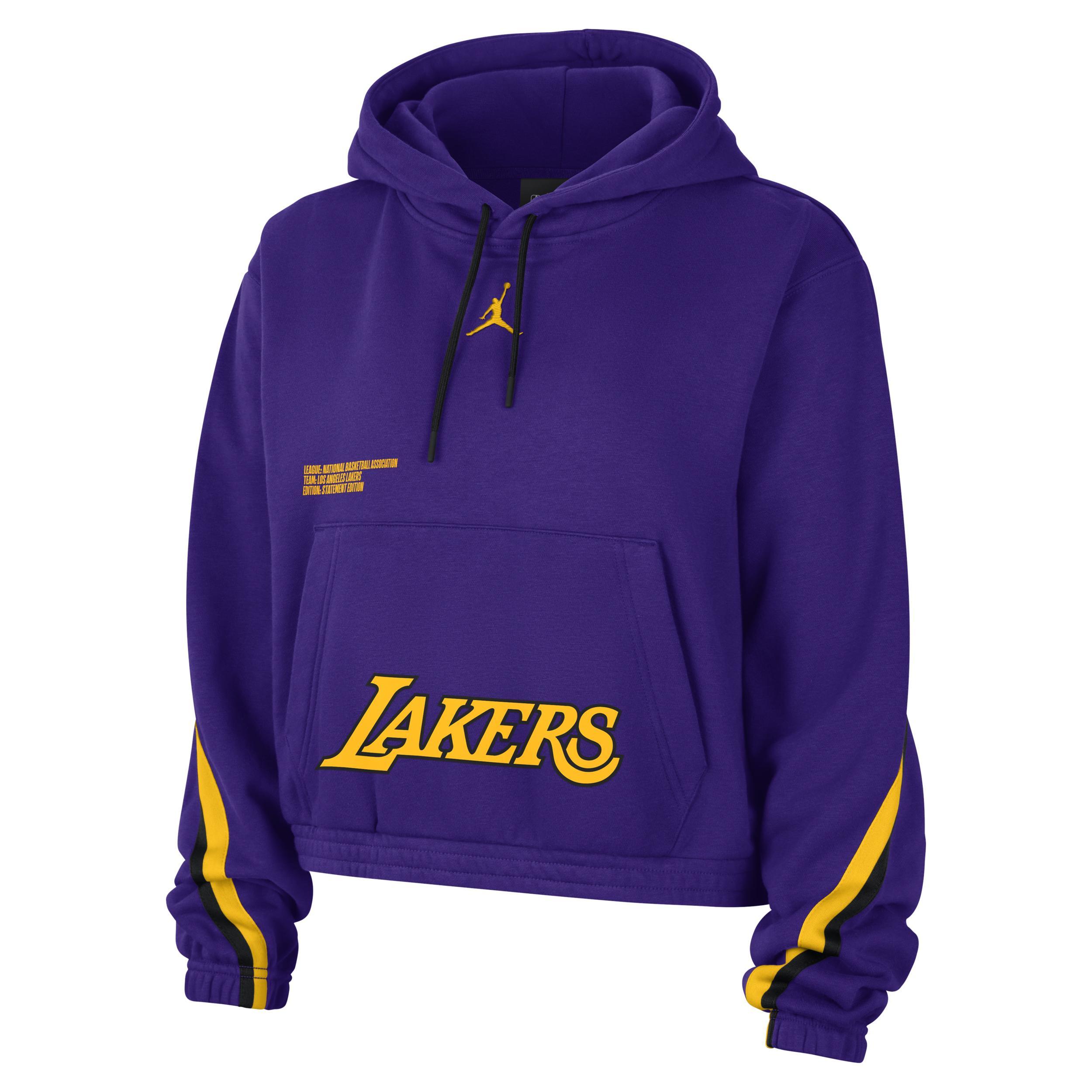 Nike Women's Los Angeles Lakers Courtside Statement Edition Jordan NBA Fleece Pullover Hoodie Product Image