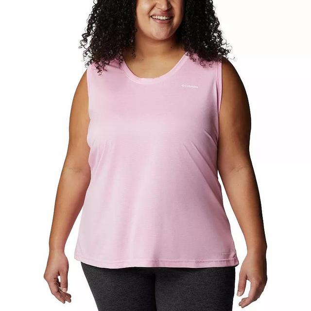 Plus Size Columbia Hike Moisture-Wicking Tank Top, Womens Juicy Grey Product Image