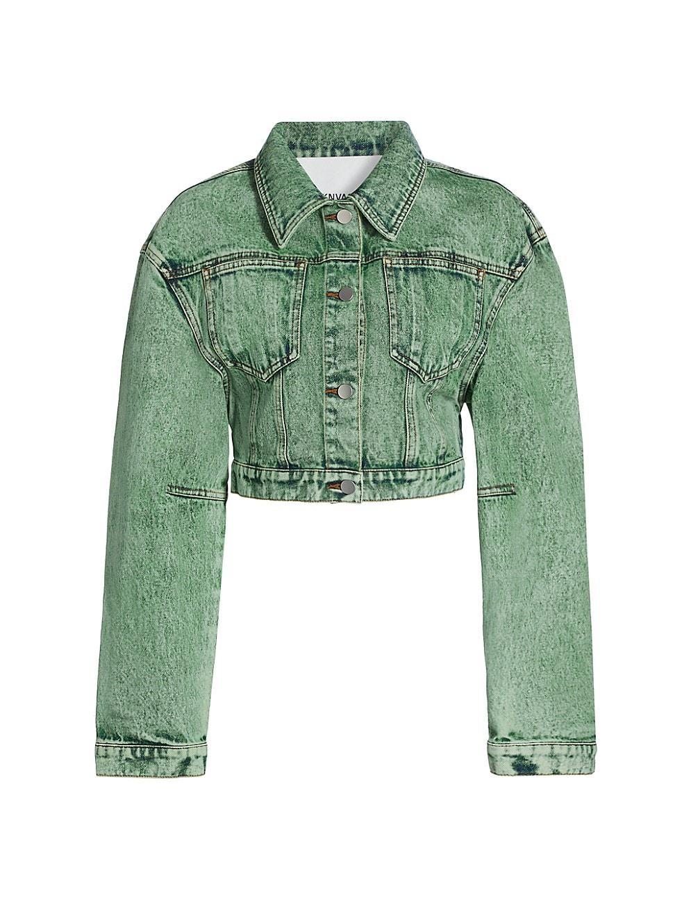 Womens Mercer Cropped Denim Jacket Product Image