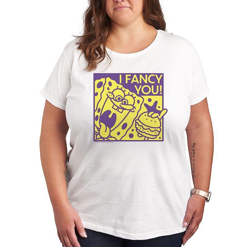 Plus Size SpongeBob Squarepants I Fancy You Graphic Tee, Womens Product Image