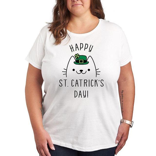 Plus Happy St. Catricks Day Graphic Tee, Womens Grey Grey Product Image