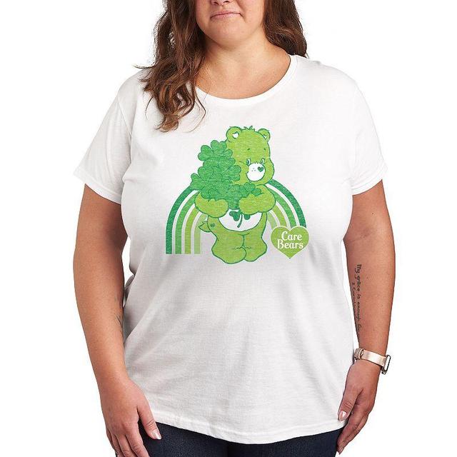 Plus Care Bears Green Rainbow Graphic Tee, Womens Product Image