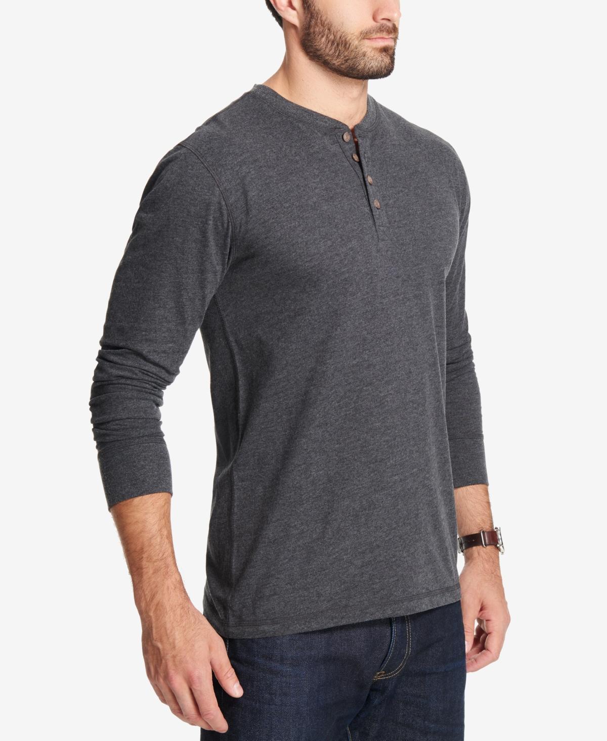 Weatherproof Vintage Mens Long Sleeve Brushed Jersey Henley T-shirt Product Image