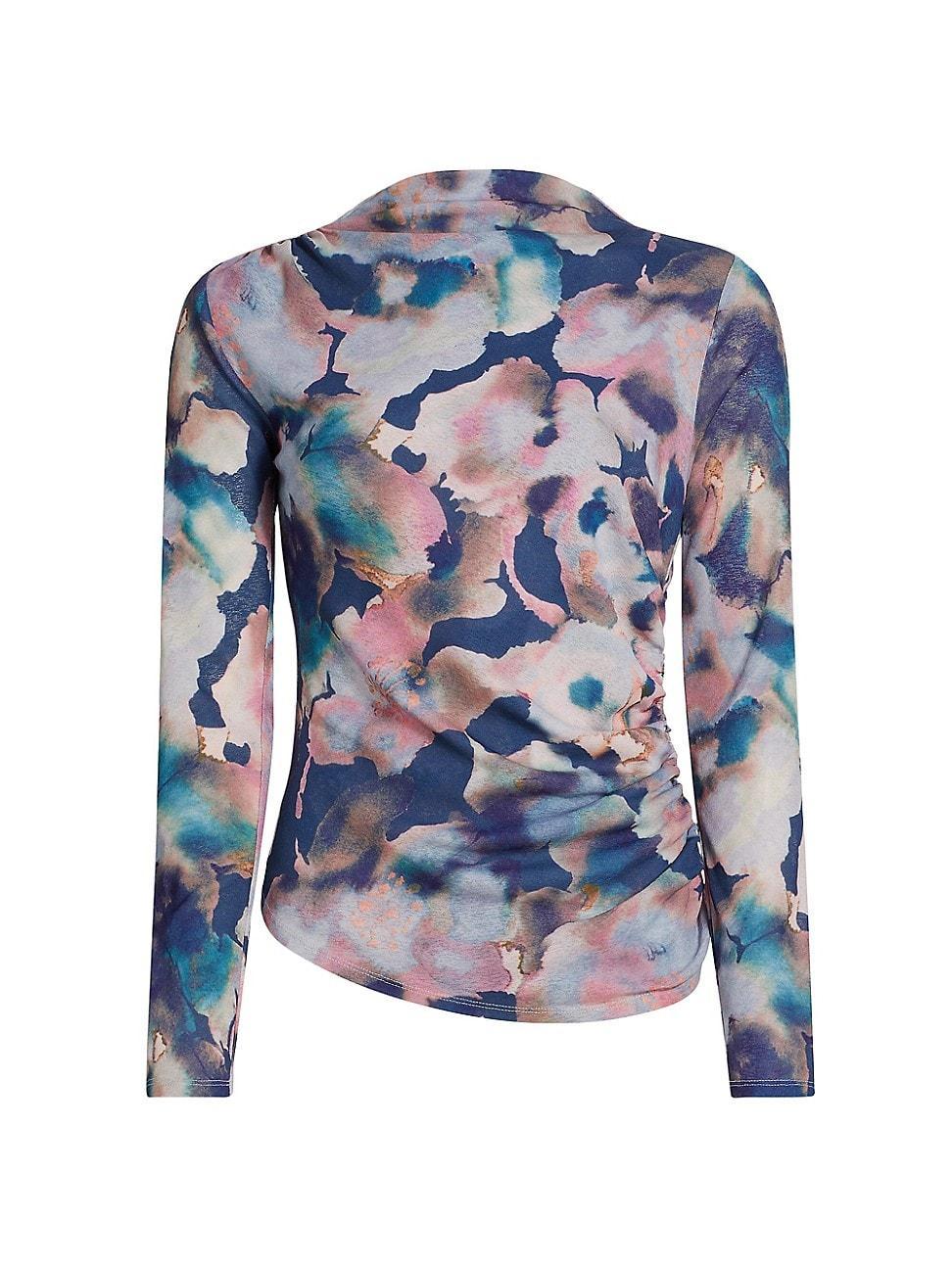 Womens Joelle Watercolor Floral Top Product Image