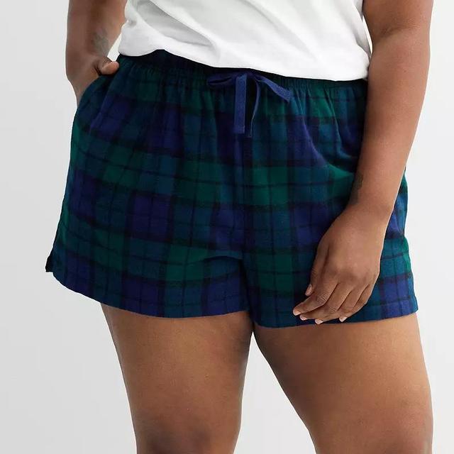 Plus Size Sonoma Goods For Life Flannel Boxer, Womens Product Image