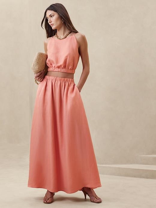 Viscose-Linen Maxi Skirt Product Image