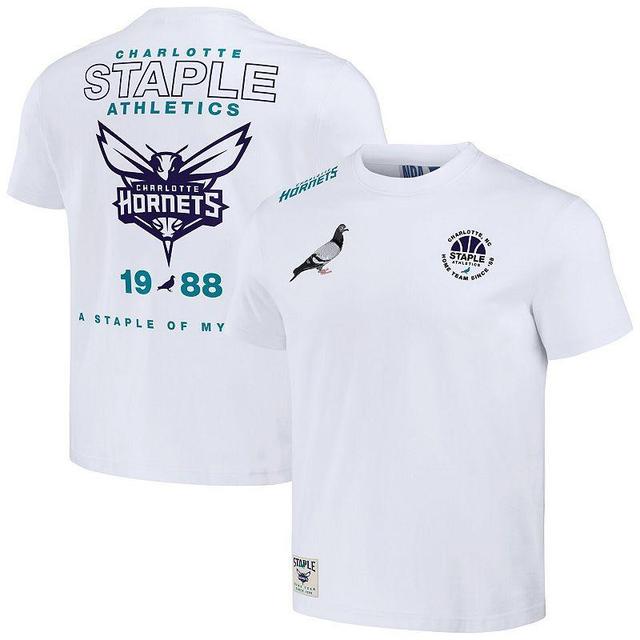 Mens NBA x Staple White Charlotte Hornets Home Team T-Shirt Product Image