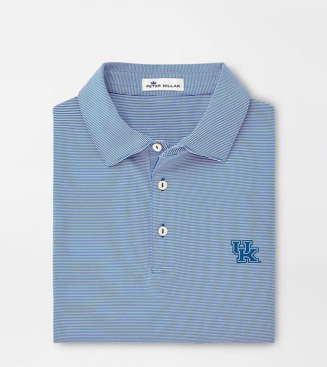 Peter Millar Mens Kentucky Jubilee Stripe Performance Polo | Color: Blue | Size: 3XL | UK Product Image