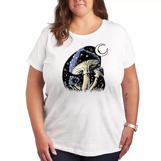 Plus Starry Mushroom Graphic Tee, Womens Product Image