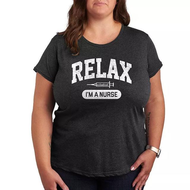 Plus Relax Im A Nurse Graphic Tee, Womens Product Image