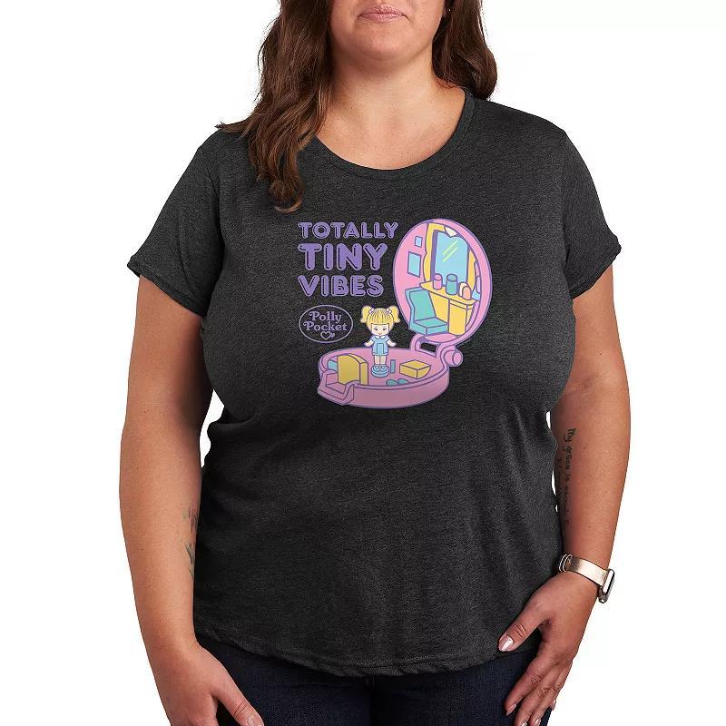 Womens Polly Pocket Totally Tiny Vibes Graphic Tee Heather Grey Product Image