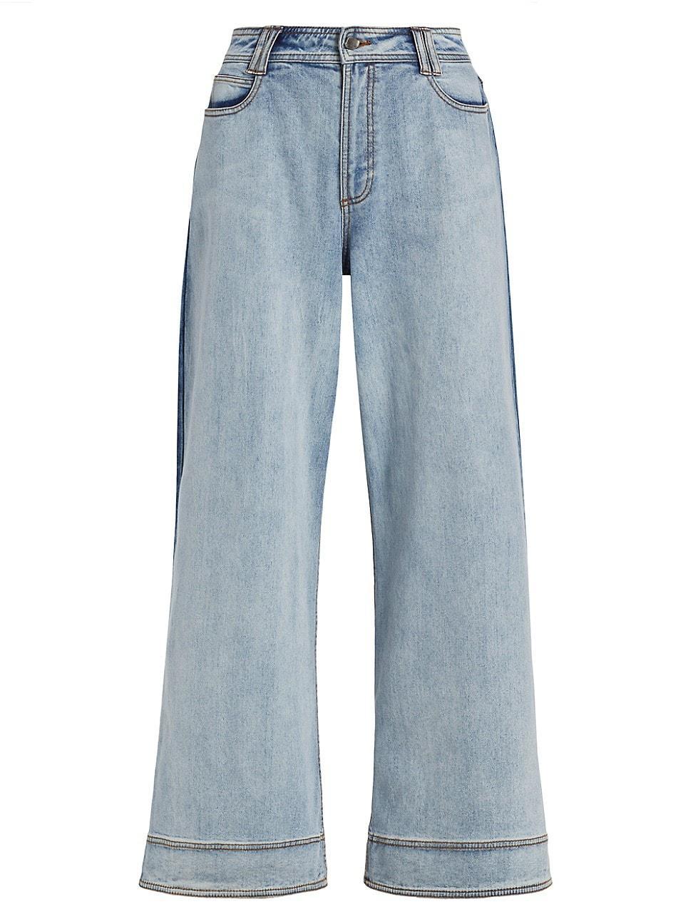 Womens Abstraction Embrace Wide-Leg Jeans Product Image