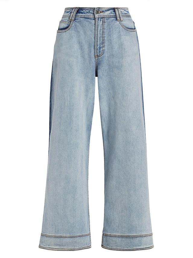 Womens Abstraction Embrace Wide-Leg Jeans Product Image