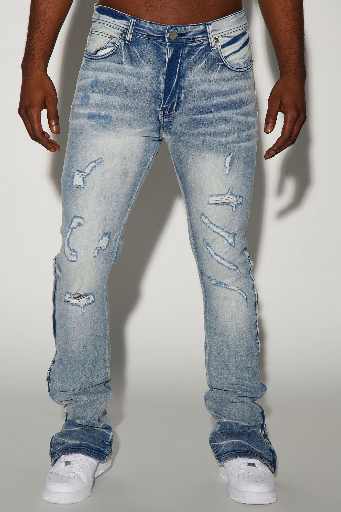 Stand Out Stacked Skinny Flare Jeans - Medium Wash Product Image