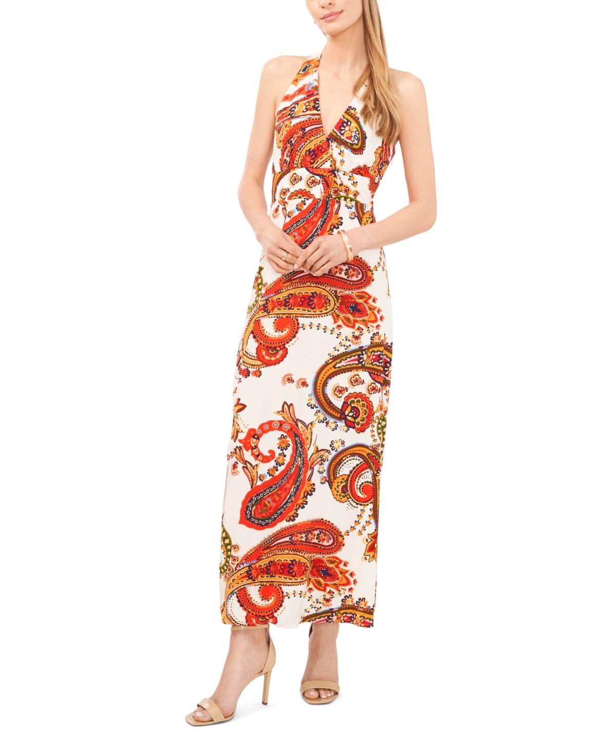 Vince Camuto Womens Halter Neck Slit Dress Product Image