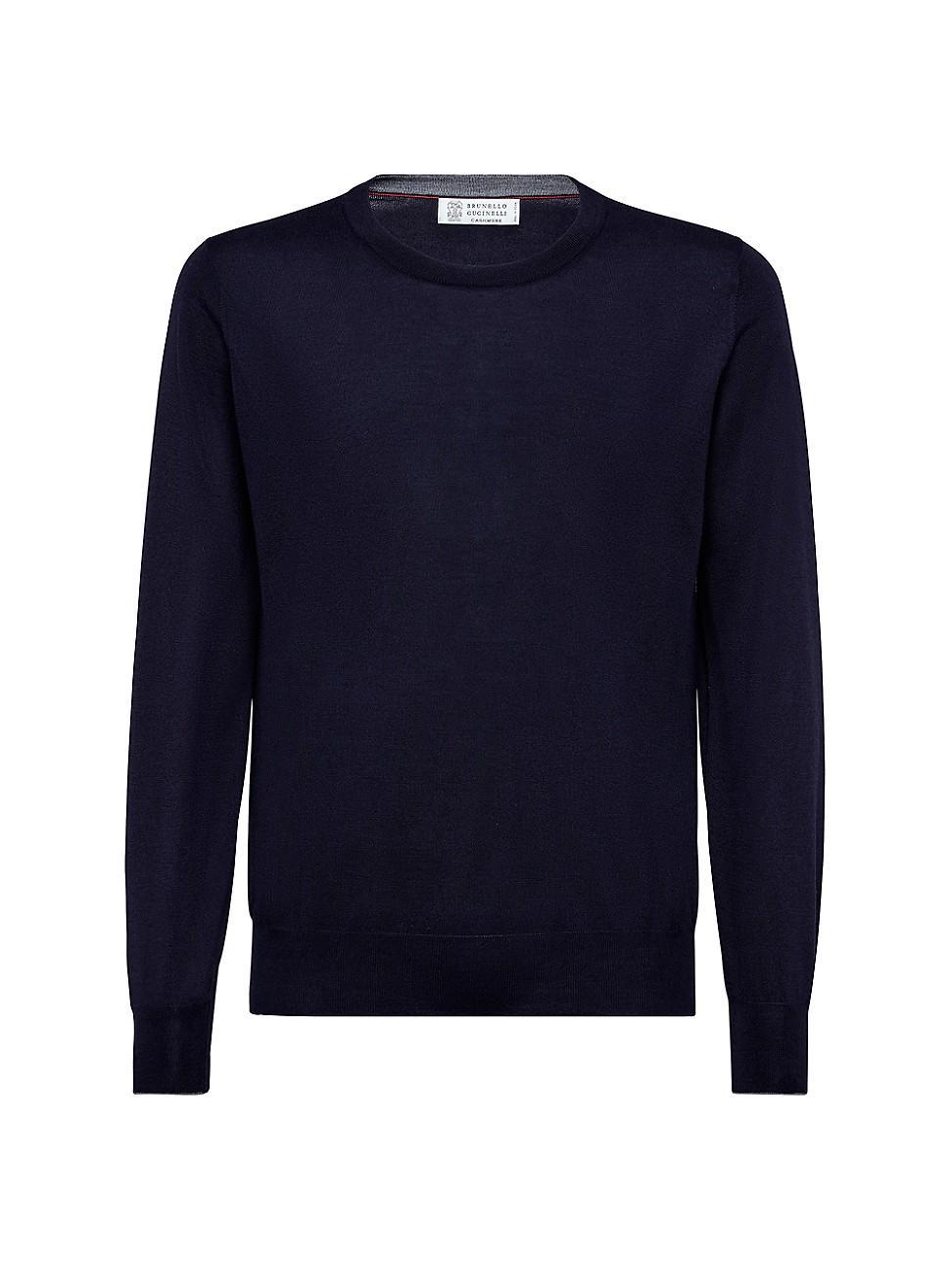 Mens Lightweight Cashmere and Silk Crew Neck Sweater Product Image