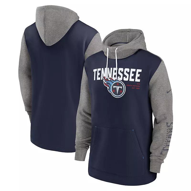 Mens Nike Tennessee Titans Fashion Color Block Pullover Hoodie Blue Product Image