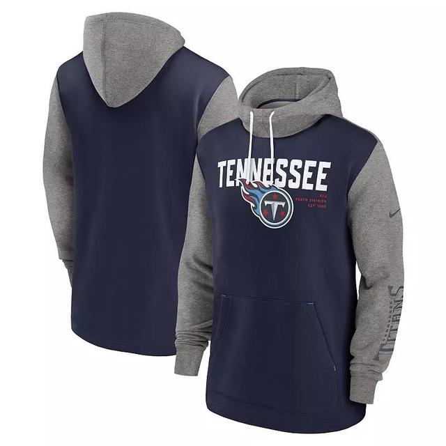 Mens Nike Tennessee Titans Fashion Color Block Pullover Hoodie Blue Product Image