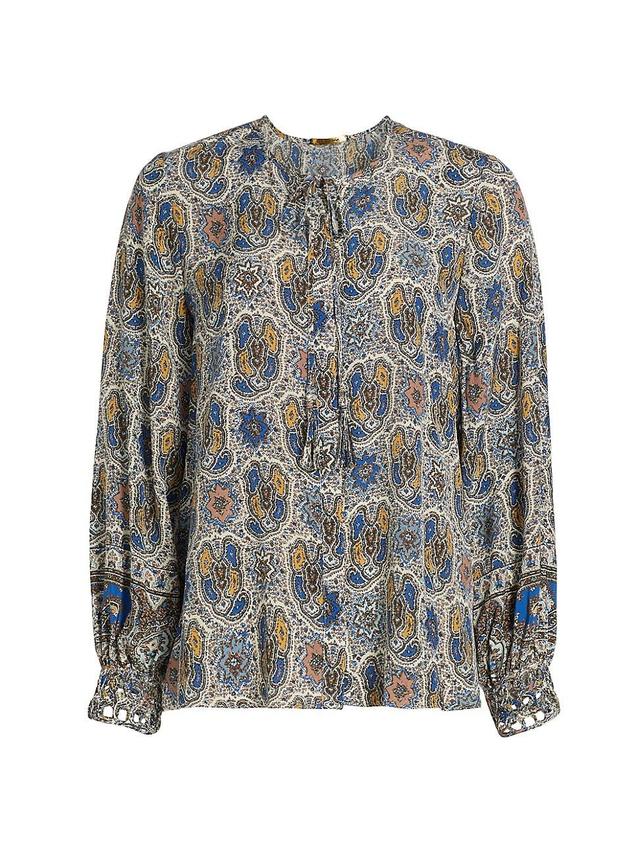 Womens Addison Mosiac Peasant Blouse Product Image