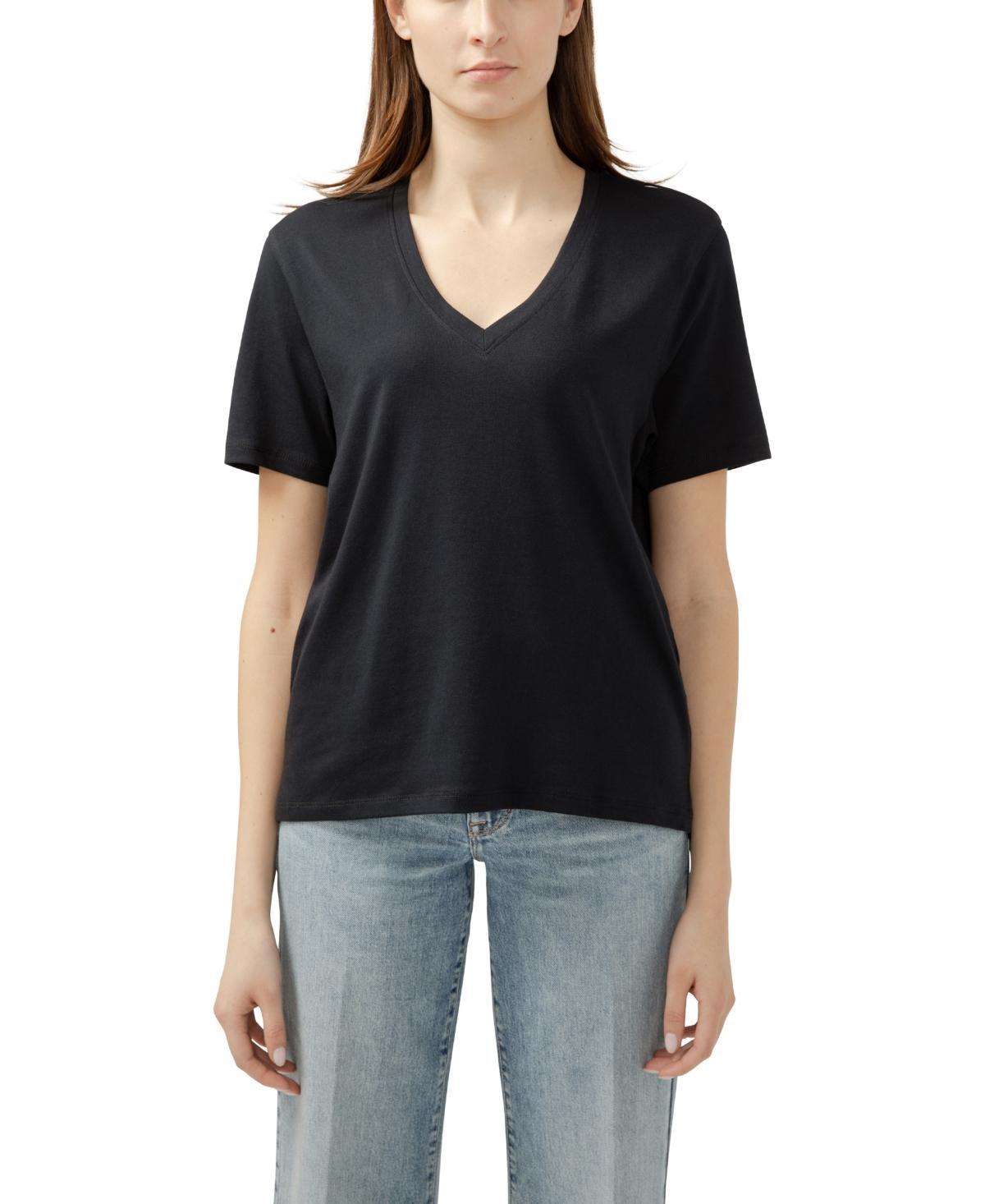 Jag Womens Drapey Luxe V-Neck Tee Product Image