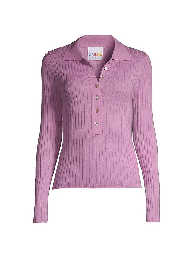 Womens Adela Rib-knit Long-Sleeve Sweater Product Image