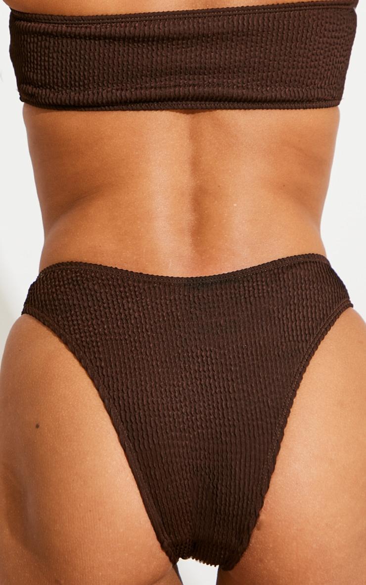 Chocolate Mix & Match Crinkle V Front Bikini Bottom Product Image