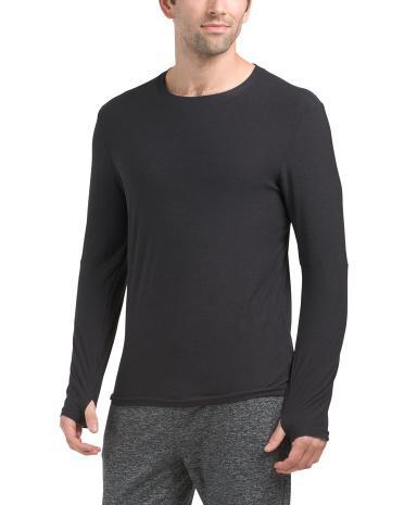 Long Sleeve Heathered Performance T-Shirt for Men Product Image