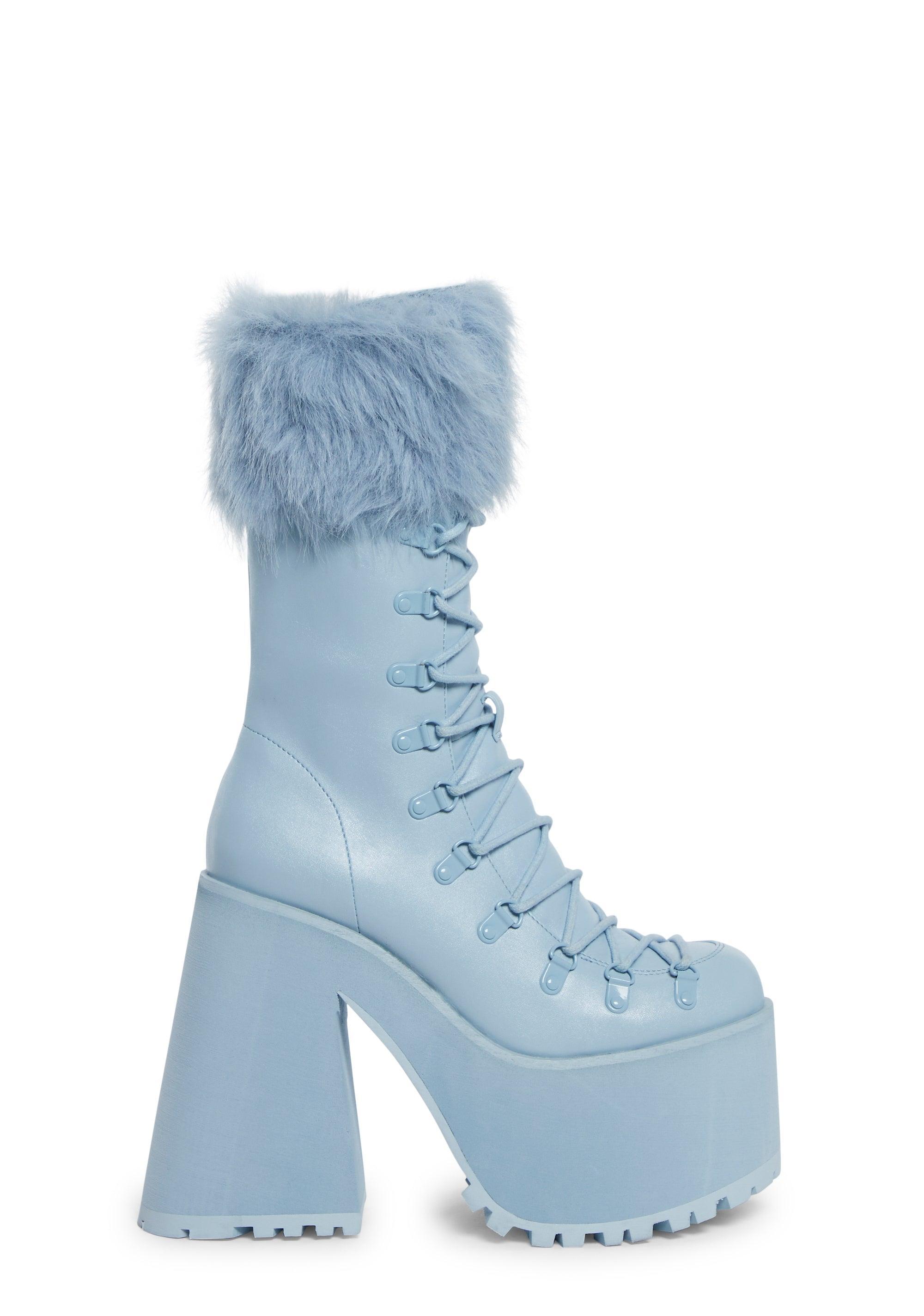 Snow Bunny Lace-Up Boots - Blue Baby product image