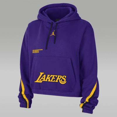 Nike Women's Los Angeles Lakers Courtside Statement Edition Jordan NBA Fleece Pullover Hoodie Product Image