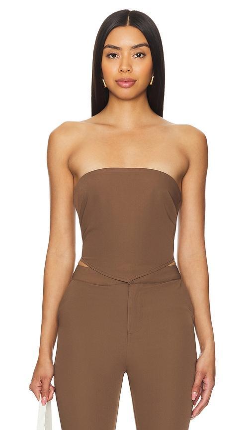 Lovers and Friends Natasha Top in Mushroom Brown product image