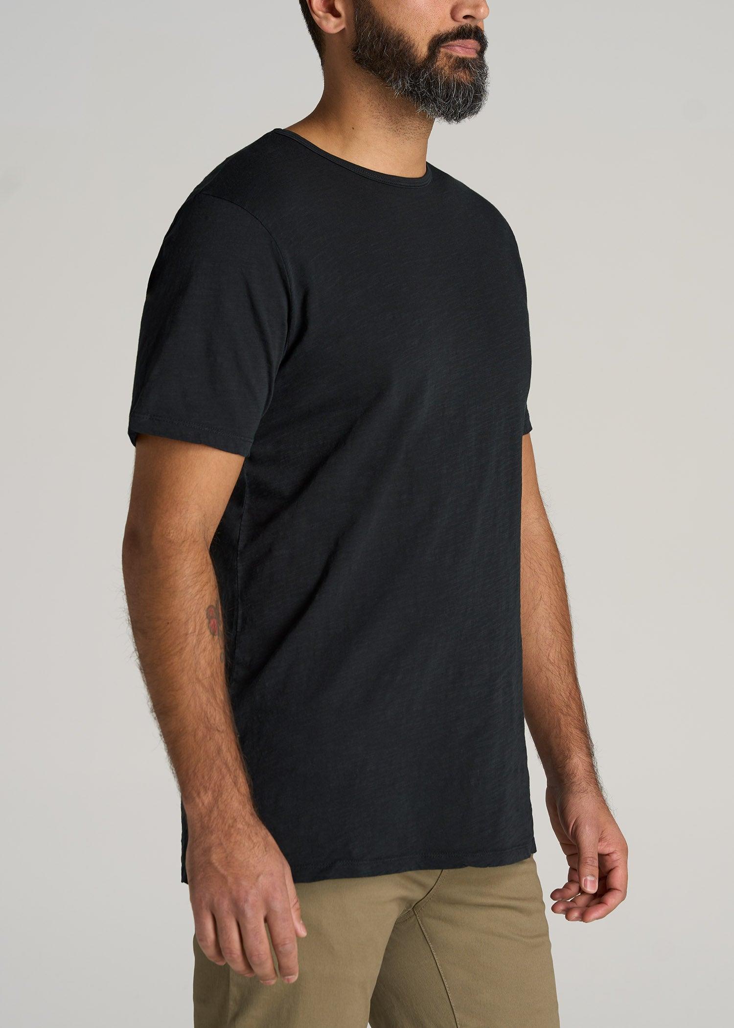 REGULAR-FIT Slub Tee in Black - Tall Men's Shirts Male Product Image