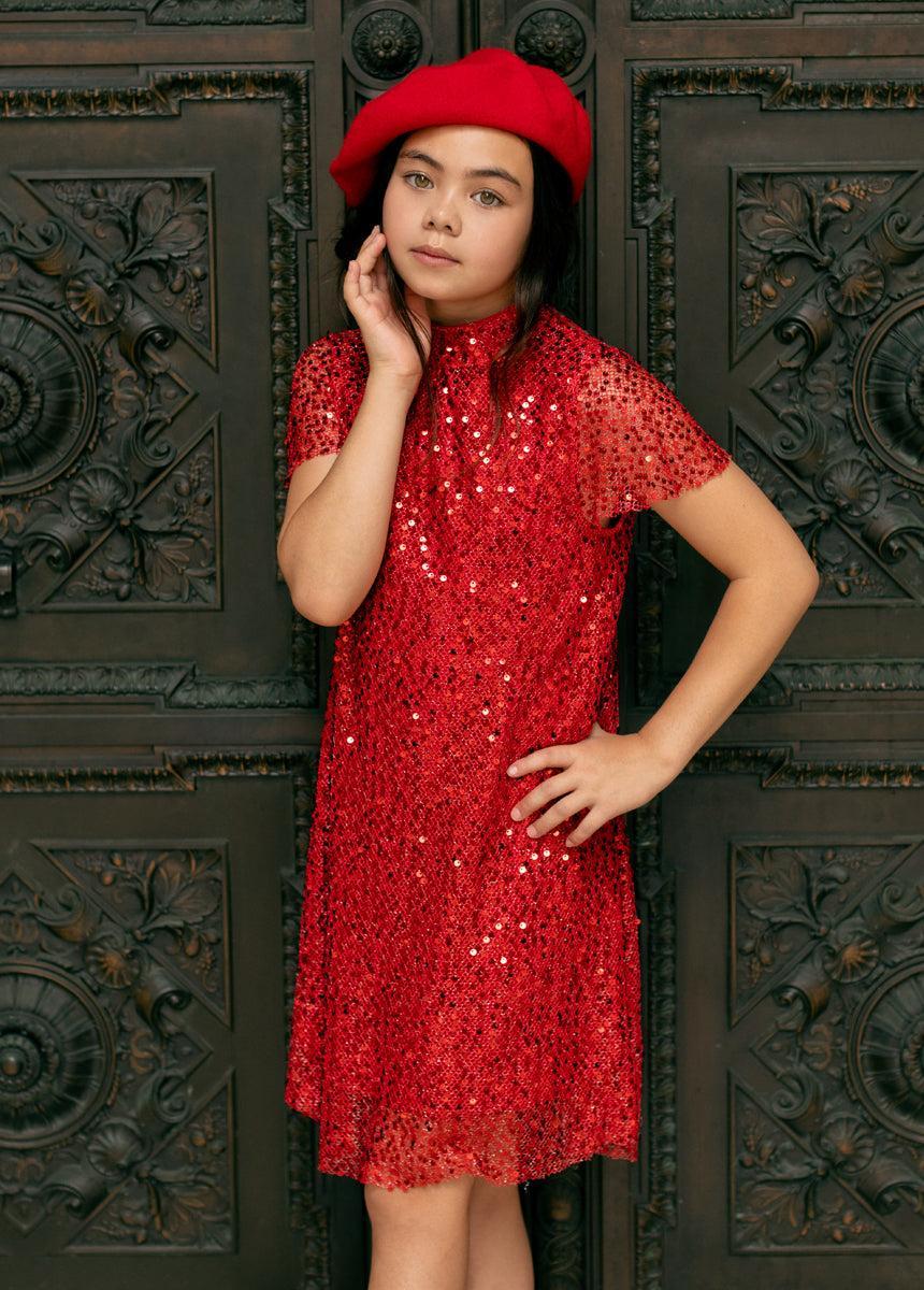 Ansel Dress in Red Product Image