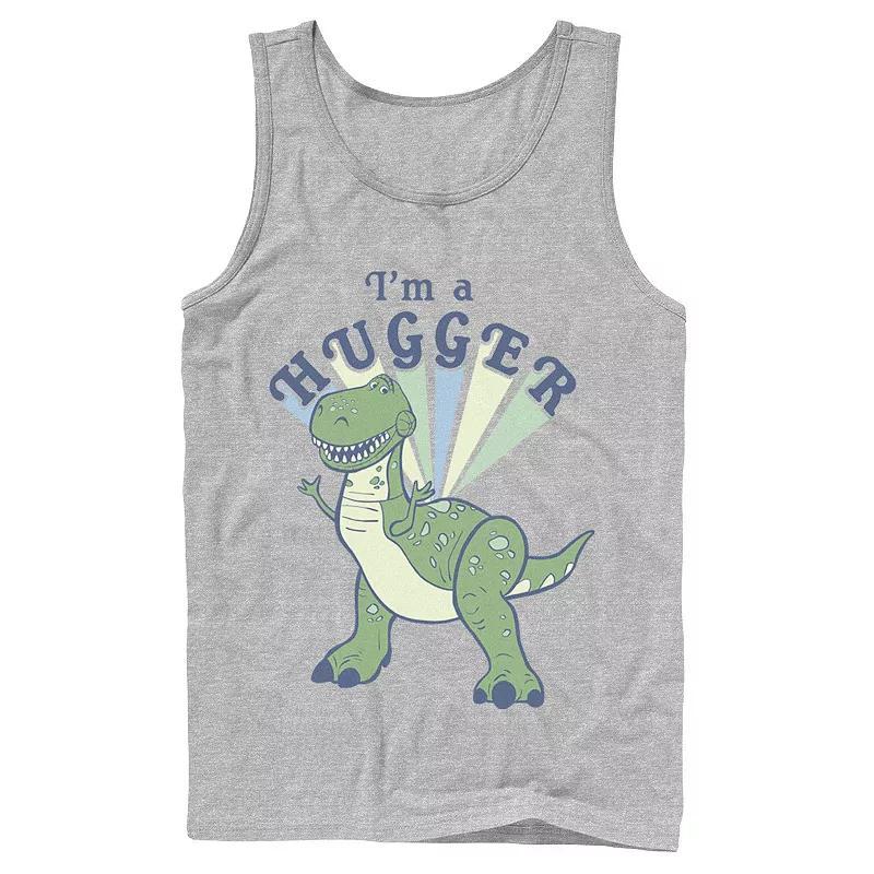 Mens Disney / Pixar Toy Story 4 Rex Im A Hugger Colorful Portrait Tank Top Athletic Grey Product Image