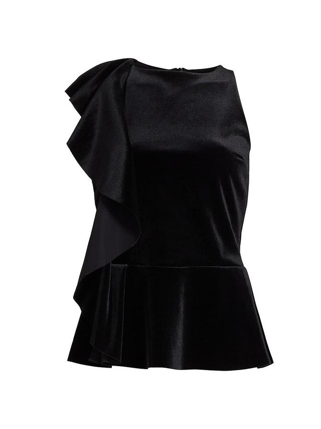 Womens Olha Velvet Peplum Top Product Image