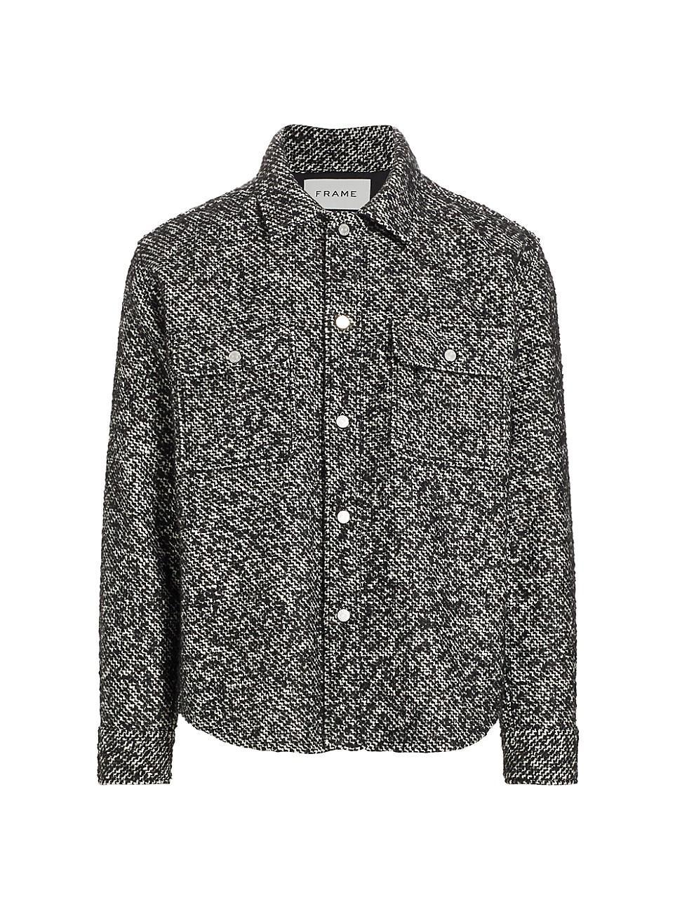 Mens Textured Wool-Blend Overshirt product image