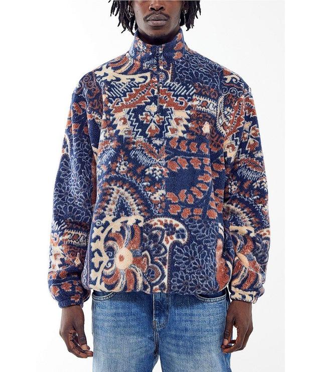 BDG Urban Outfitters Long Sleeve Paisley Printed Fleece Pullover Product Image