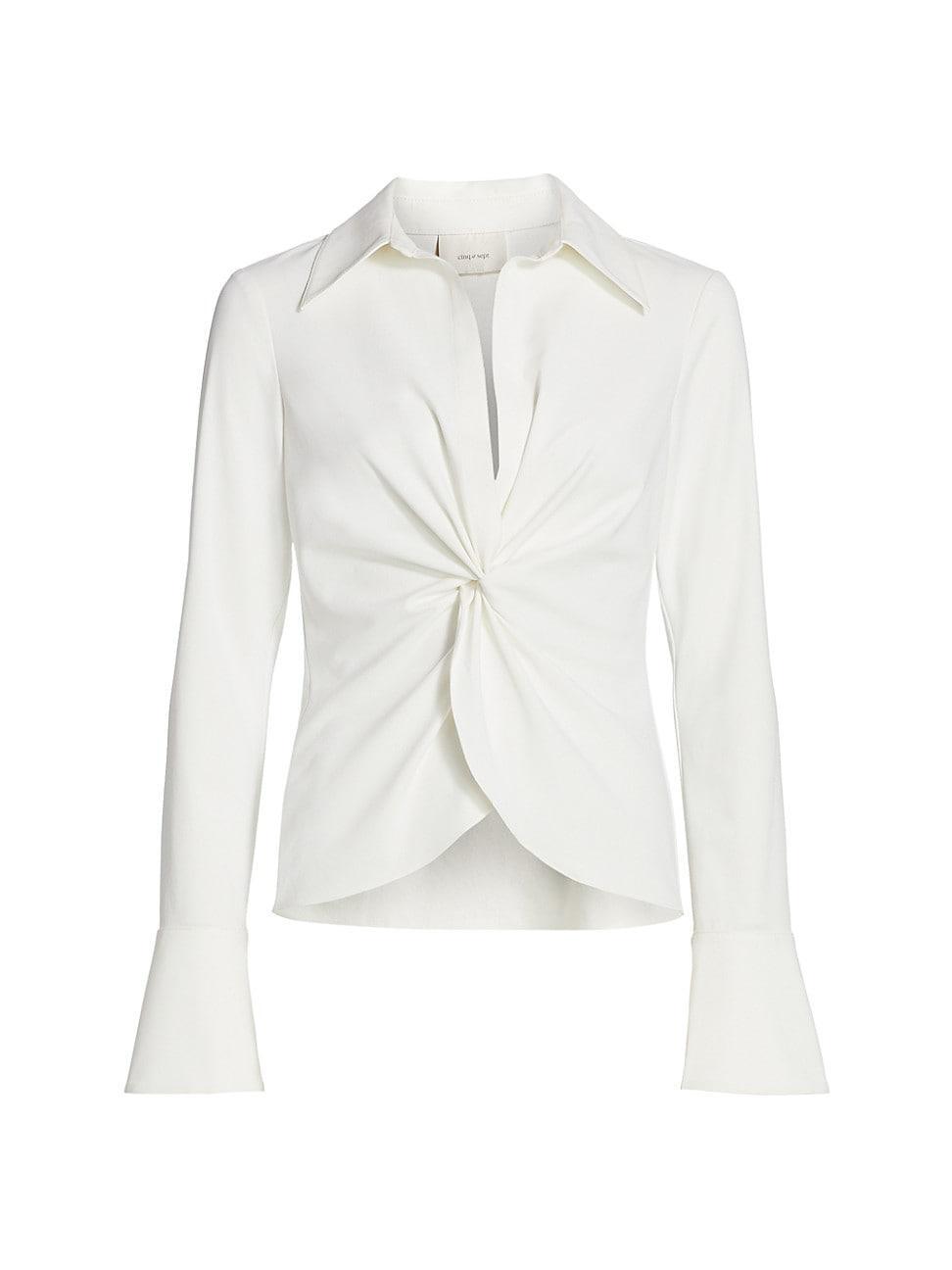 Cinq  Sept Mckenna Knot Waist Shirt Product Image