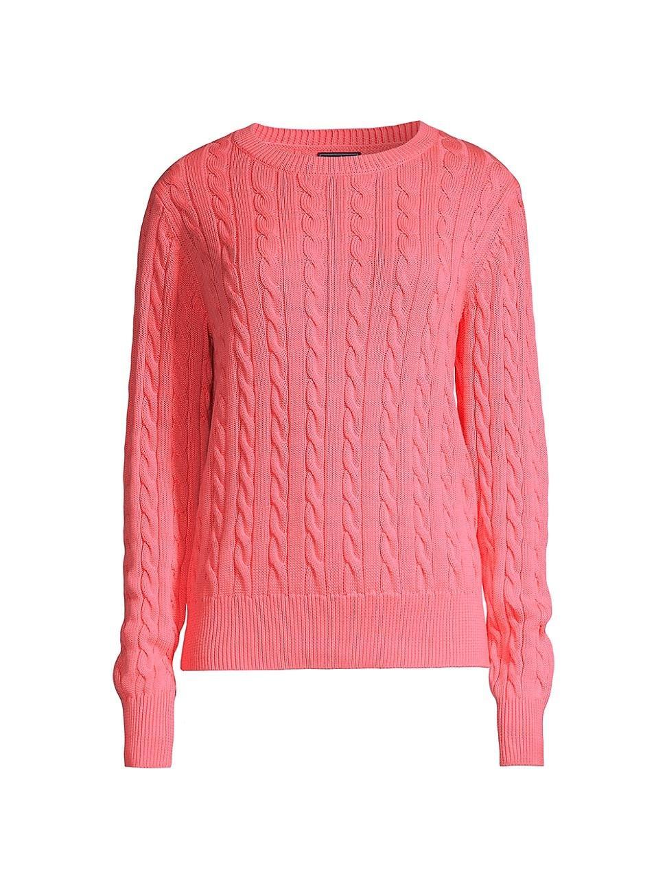 Womens Cable-Knit Cotton Sweater product image