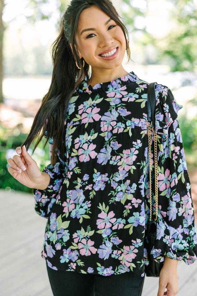 Ready For The Day Black Floral Blouse Female Product Image